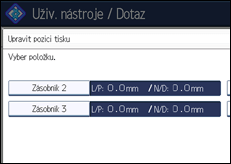Ilustrace displeje ovládacího panelu