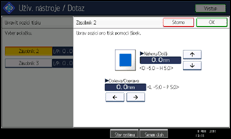 Ilustrace displeje ovládacího panelu