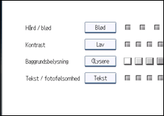 Illustration af skærmen på betjeningspanelet
