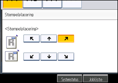 Illustration af skærmen på betjeningspanelet