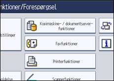 Illustration af skærmen på betjeningspanelet