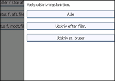 Illustration af displayet på betjeningspanelet
