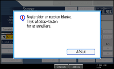 Illustration af displayet på betjeningspanelet