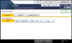 Illustration af displayet på betjeningspanelet