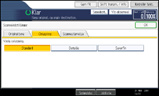 Illustration af displayet på betjeningspanelet