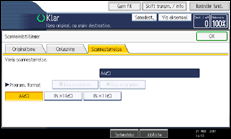 Illustration af displayet på betjeningspanelet