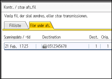 Illustration af displayet på betjeningspanelet