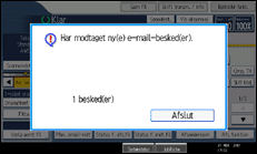 Illustration af displayet på betjeningspanelet