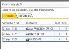 Illustration af displayet på betjeningspanelet