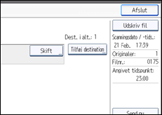 Illustration af displayet på betjeningspanelet