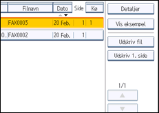 Illustration af displayet på betjeningspanelet