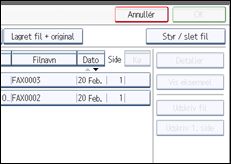 Illustration af displayet på betjeningspanelet