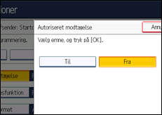 Illustration af displayet på betjeningspanelet