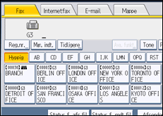 Illustration af displayet på betjeningspanelet