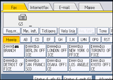 Illustration af displayet på betjeningspanelet
