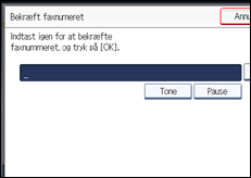 Illustration af displayet på betjeningspanelet