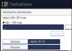 Illustration af displayet på betjeningspanelet