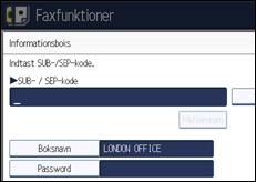 Illustration af displayet på betjeningspanelet