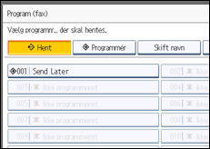 Illustration af displayet på betjeningspanelet