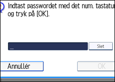 Illustration af displayet på betjeningspanelet