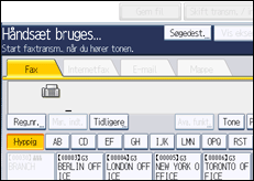 Illustration af displayet på betjeningspanelet