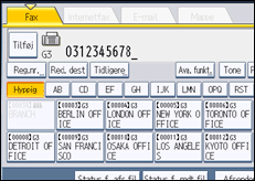 Illustration af displayet på betjeningspanelet