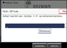 Illustration af displayet på betjeningspanelet