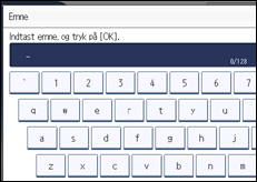 Illustration af displayet på betjeningspanelet