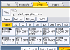 Illustration af displayet på betjeningspanelet