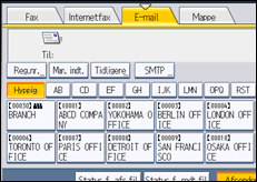 Illustration af displayet på betjeningspanelet