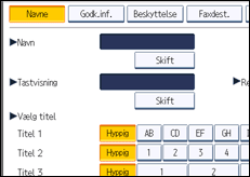 Illustration af displayet på betjeningspanelet