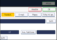 Illustration af displayet på betjeningspanelet