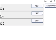 Illustration af displayet på betjeningspanelet