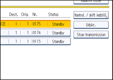 Illustration af displayet på betjeningspanelet