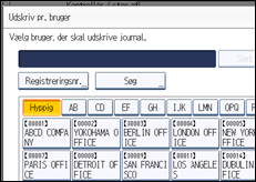 Illustration af displayet på betjeningspanelet