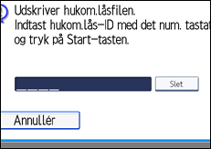Illustration af displayet på betjeningspanelet