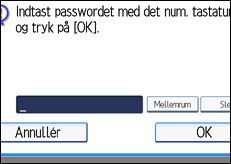Illustration af displayet på betjeningspanelet