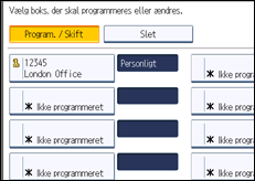 Illustration af displayet på betjeningspanelet