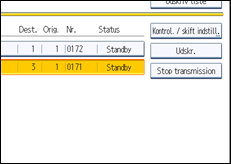 Illustration af displayet på betjeningspanelet