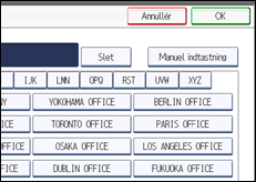 Illustration af displayet på betjeningspanelet