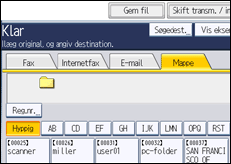 Illustration af displayet på betjeningspanelet