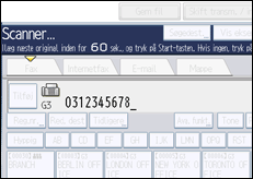 Illustration af displayet på betjeningspanelet