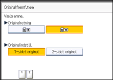 Illustration af displayet på betjeningspanelet