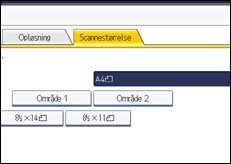 Illustration af displayet på betjeningspanelet