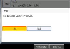 Illustration af displayet på betjeningspanelet