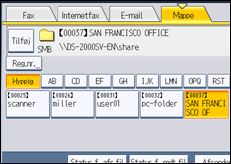 Illustration af displayet på betjeningspanelet