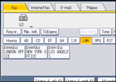 Illustration af displayet på betjeningspanelet