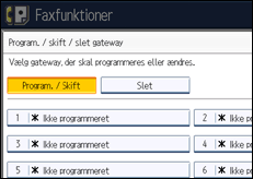 Illustration af displayet på betjeningspanelet
