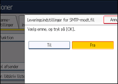 Illustration af displayet på betjeningspanelet