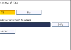 Illustration af displayet på betjeningspanelet